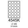 Etikety RAYFILM 45mm kruhové zelené R01204545KA 100 hárkov