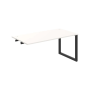 Pracovný stôl UNI O, k pozdĺ. reťazeniu, 160x75,5x80 cm, biela/čierna
