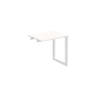 Pracovný stôl UNI O, k pozdĺ. reťazeniu, 80x75,5x60 cm, biela/biela