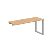 Pracovný stôl UNI O, k pozdĺ. reťazeniu, 160x75,5x60 cm, dub/sivá