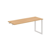 Pracovný stôl UNI O, k pozdĺ. reťazeniu, 160x75,5x60 cm, dub/biela