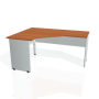 Pracovný stôl Gate, ergo, pravý, 160x75,5x120 cm, čerešňa/sivá