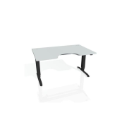 Pracovný stôl Motion Ergo, ZO, 3S, 120x61-128x90 cm, sivá/čierna