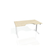 Pracovný stôl Motion Ergo, ZO, 2S, 140x70,5-120,5x90 cm, agát/biela