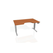 Pracovný stôl Motion Ergo, PO, 3S, 160x61-128x90 cm, čerešňa/sivá