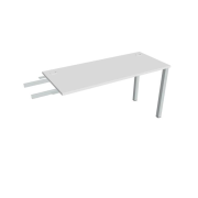 Pracovný stôl Uni, reťaziaci, 140x75,5x60 cm, biela/sivá
