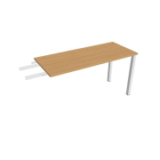 Pracovný stôl Uni, reťaziaci, 140x75,5x60 cm, buk/biela