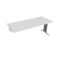 Rokovací stôl Flex, 180x75,5x80 cm, biely/kov