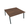 Pracovný stôl UNI A, 160x75,5x160 cm, orech/čierna