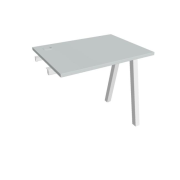 Pracovný stôl UNI A, k pozdĺ. reťazeniu, 80x75,5x60 cm, sivá/biela