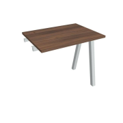Pracovný stôl UNI A, k pozdĺ. reťazeniu, 80x75,5x60 cm, orech/sivá