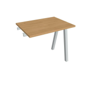Pracovný stôl UNI A, k pozdĺ. reťazeniu, 80x75,5x60 cm, dub/sivá