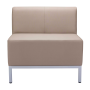 Jednkreslo Steve, celočalúnené, š. 80 cm, zdravot. ekokoža béžová KN0020, sivá konštrukcia
