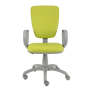 Zdravotnícka stolička Rianna, s podrúčkami, zdravot. ekokoža zelená 079