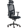 Kancelárska stolička GAME Šéf SYN čierna (Bombay 02) + PDH nastaviteľný + podrúčky P44