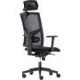 Kancelárska stolička GAME Šéf SYN čierna (Bombay 02) + PDH nastaviteľný + podrúčky P44