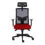 Kancelárska stolička GAME Šéf SYN červená (Bombay 33) + PDH nastaviteľný + podrúčky P44