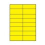 Etikety farebné 105x37mm APLI A4 100 hárkov žlté