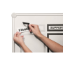 Magnetický DURAFRAME MAGNETIC Top pre A4, 210x40 mm, strieborný