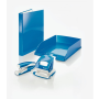 Zakladač 2-krúžkový Leitz WOW laminovaný povrch 4cm modrý