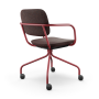 Konferenčná stolička Normo, podrúčky LP, rám RAL3005, látka Xtreme YS136 hnedá