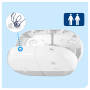 Zásobník Tork SmartOne® mini dvojitý na toaletný papier v kotúči, biely T9