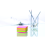 Samolepiaci bloček Post-it, 76 x 76 mm, neónová ružová, mix farieb