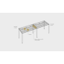 Pracovný stôl Uni k pozdĺ. reťazeniu, 80x75,5x60 cm, čerešňa/biela