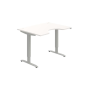 Pracovný stôl Motion Ergo, ZO, 2S, 120x70,5-120,5x90 cm, biela/sivá