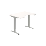 Pracovný stôl Motion Ergo, PO, 2S, 120x70,5-120,5x90 cm, biela/sivá