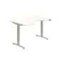 Pracovný stôl Motion Ergo, PO, 2S, 140x70,5-120,5x90 cm, biela/sivá