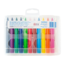 Voskové pastelky DONAU v puzdre, rozpustné vo vode, 12 ks, mix farieb