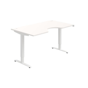 Pracovný stôl Motion Ergo, ZO, 2S, 160x70,5-120,5x90 cm, biela/biela