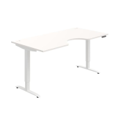 Pracovný stôl Motion Ergo, PO, 2S, 180x70,5-120,5x90 cm, biela/biela