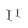 Pracovný stôl Motion Ergo, PO, 3S, 120x61-128x90 cm, biela/čierna