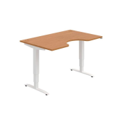 Pracovný stôl Motion Ergo, ZO, 3S, 140x61-128,x90 cm, jelša/biela