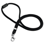 Závesný remienok DURABLE rPET so skobou, okrúhly, čierny 10 ks