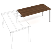 Pracovný stôl Uni, reťaziaci, 140x75,5x60 cm, sivá/sivá