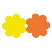 Popisovateľný farebný kartón kvet priemer 8cm APLI mix žltá-oranžová