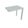 Pracovný stôl Uni k pozdĺ. reťazeniu, 80x75,5x60 cm, sivá/sivá