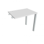Pracovný stôl Uni k pozdĺ. reťazeniu, 80x75,5x60 cm, biela/sivá